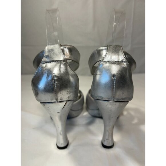 Louis Vuitton Slingback silver Leather Pumps LV Size 6 - Picture 14 of 15